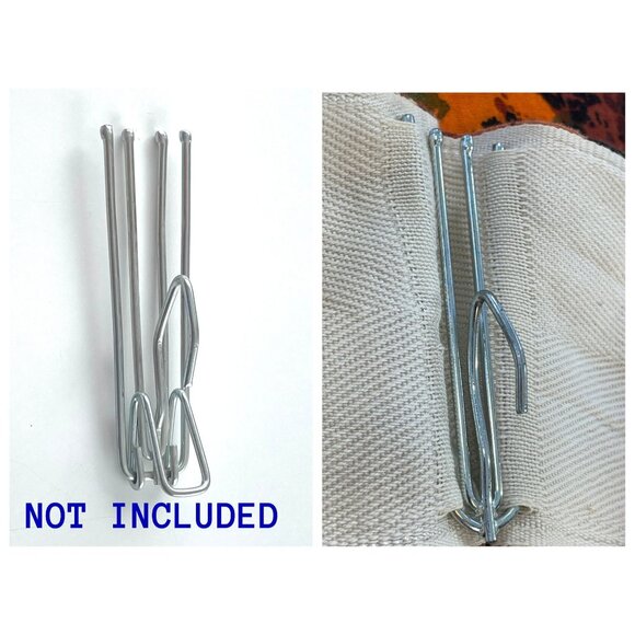 Vintage 70s pleated curtain, orange brown yellow purple plaid, single panel - Picture 10 of 10